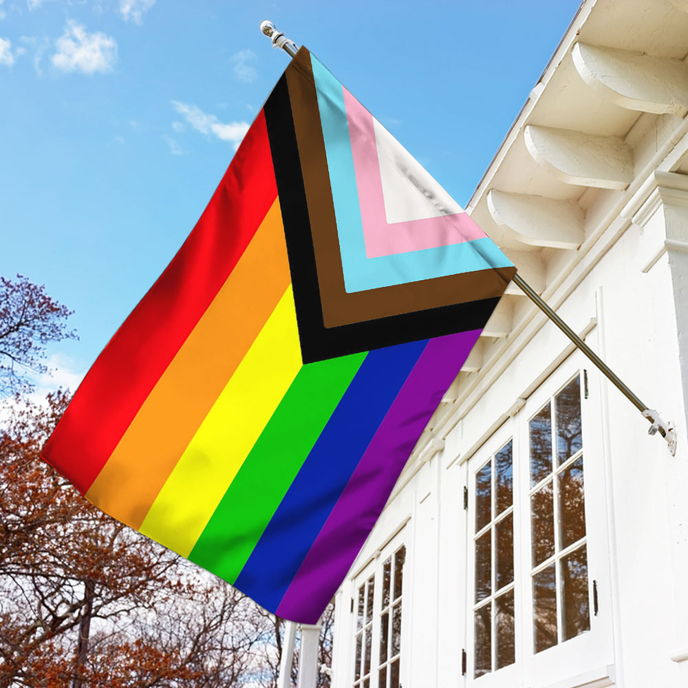 Pride Progress LGBT, Transgender Lesbian Gay Pride, LGBTQ Community Flag