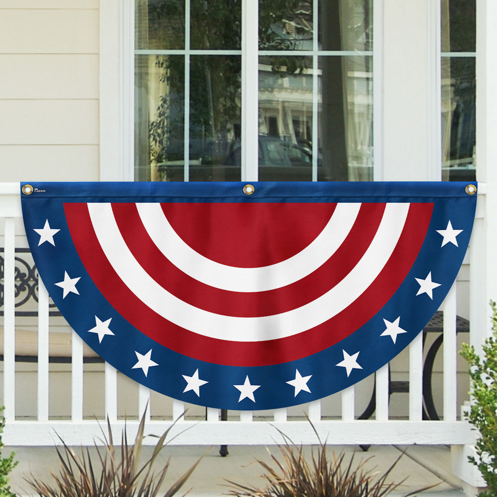 Happy 4th Of July Independence Day Non-pleated Fan Flag
