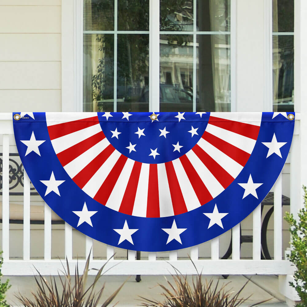 Happy 4th Of July Independence Day Non-pleated Fan Flag