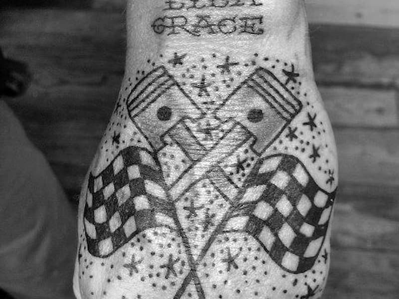 40 Checkered Flag Tattoo Ideas For Men - Racing Designs | Flag tattoo,  Tattoos with meaning, Tattoos