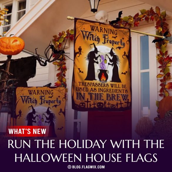 halloween house flags