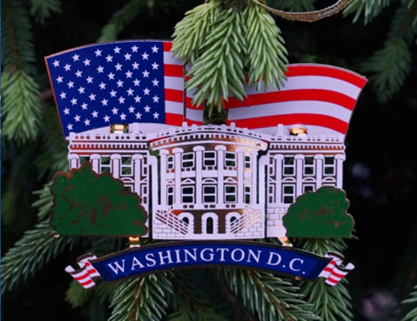 American Flag Christmas Ornament