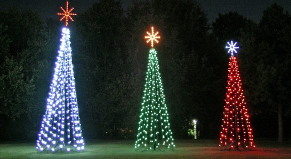 flag pole christmas tree