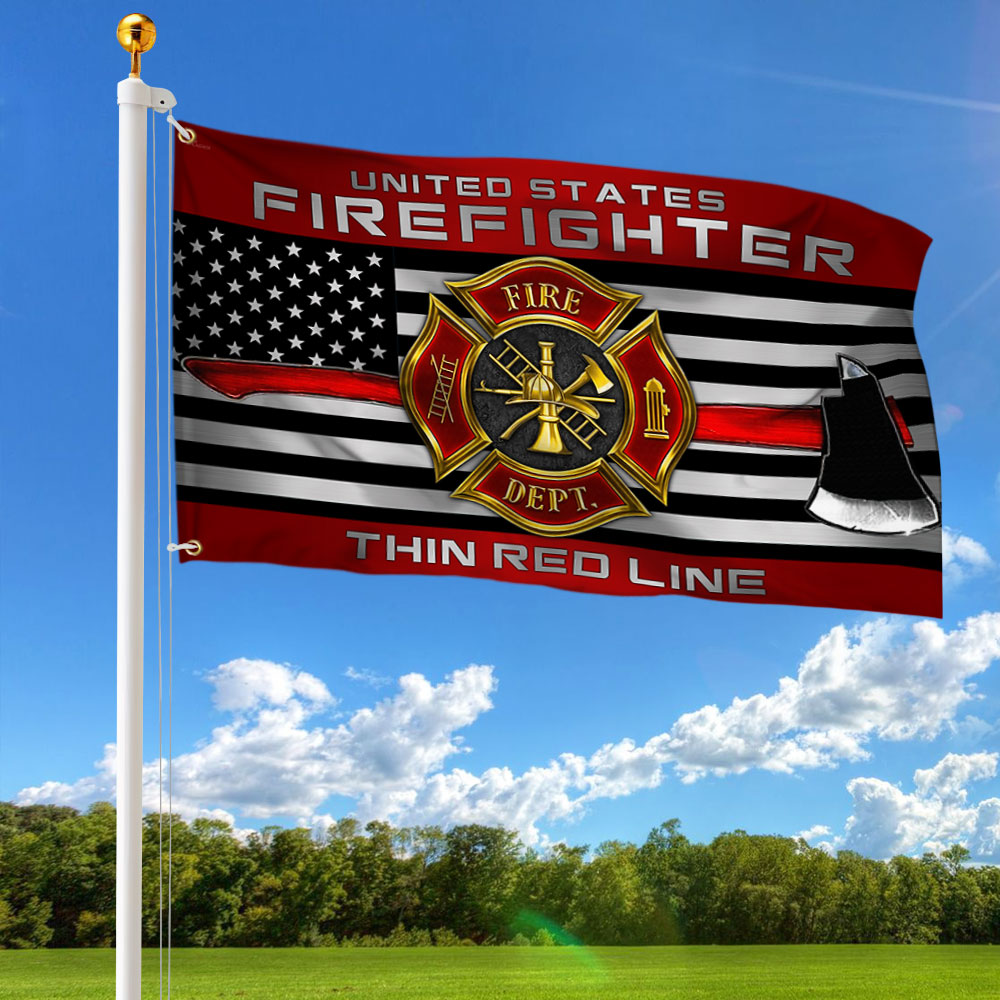 Firefighter Grommet Flag Fire Dept