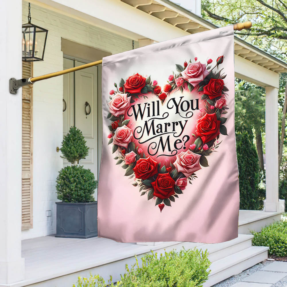 Valentine’s Day Flag Will You Marry Me TQN2329F