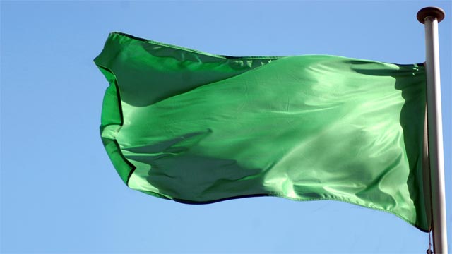 national flag of Libya green