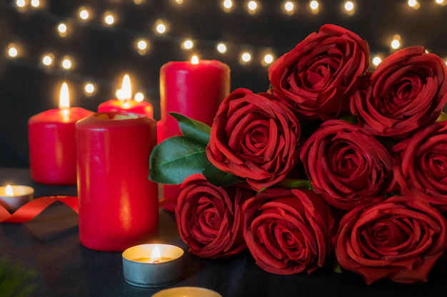 Valentine Candles And Lights
