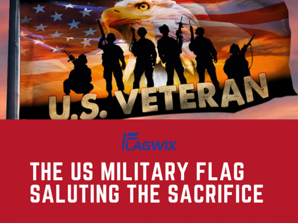 The US Military Flag Saluting the Sacrifice