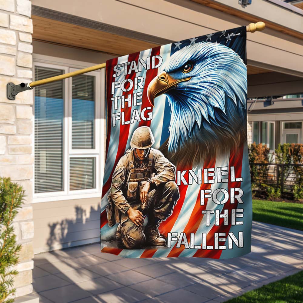 American Veterans Eagle Stand For The Flag Kneel For The Fallen Flag