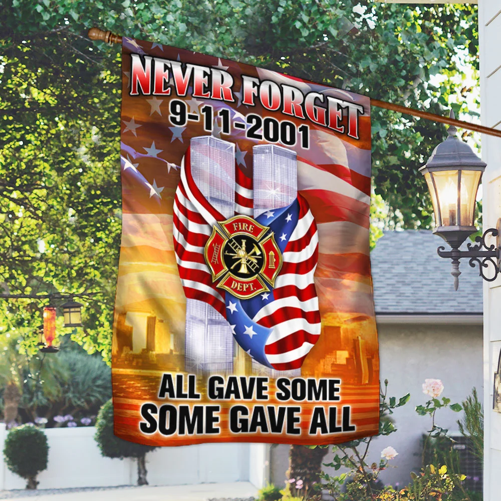 911 Patriot Day 343 Firefighters Flag September 11 Attacks Never Forget 9/11 TQN338F