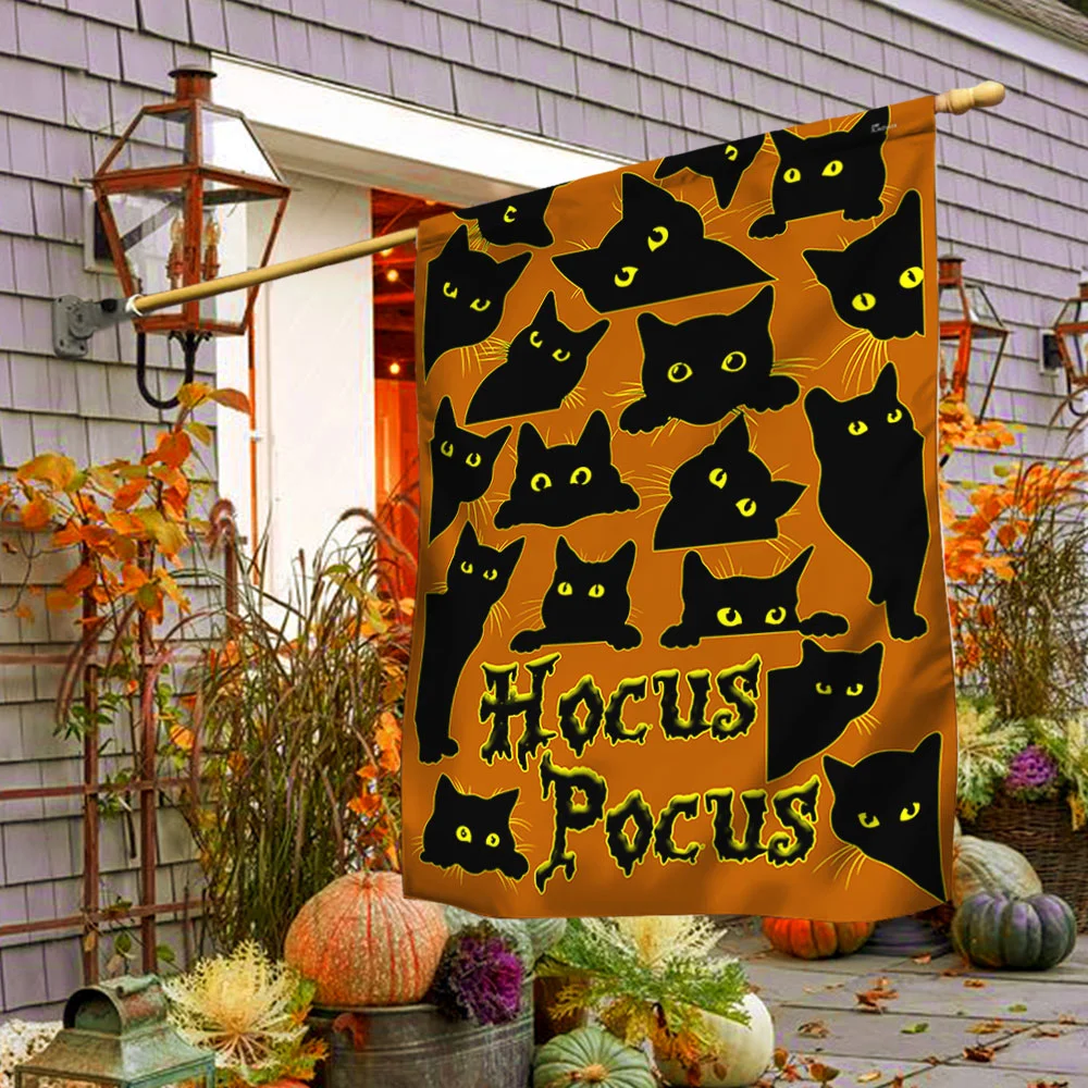 Halloween Flag Hocus Pocus Black Cat BNN514F