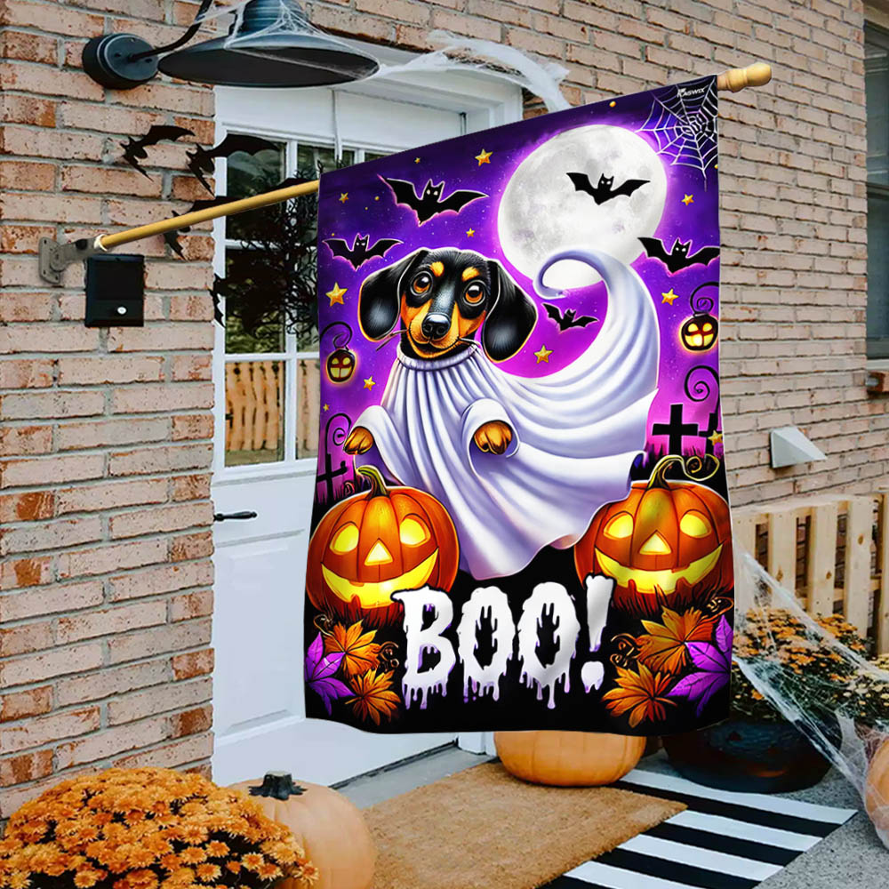 Halloween Dachshund Boo Spooky Flag TQN3731F