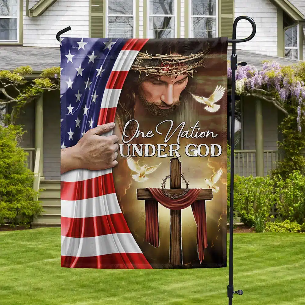 One Nation Under God Jesus Christian American Flag TPT1311F