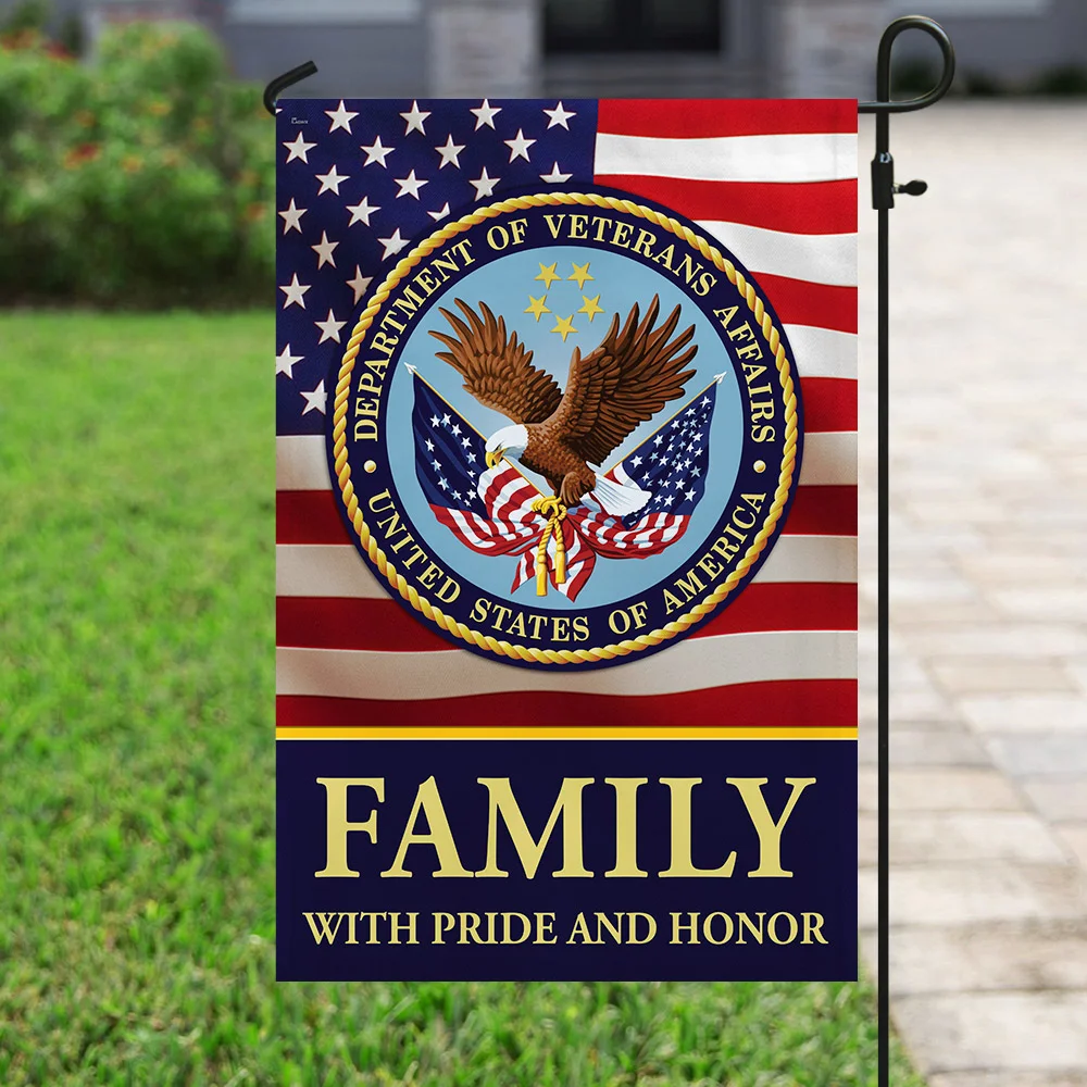 Family With Pride And Honor U.S. Veterans Flag