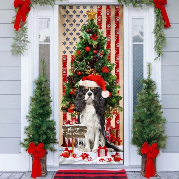 Cavalier Dog Christmas American Door Cover TQN1833D