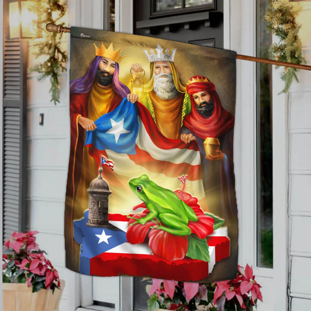 Coqui Frog Three Kings Christmas Puerto Rico Flag TPT1377F