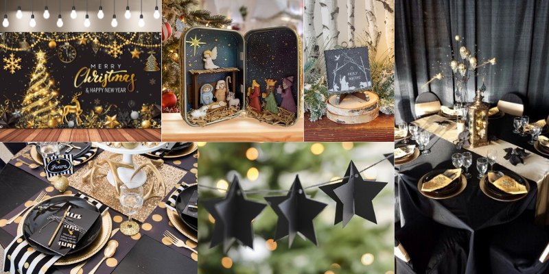 Luxurious, Modern Style Black Tone Christmas Decoration​