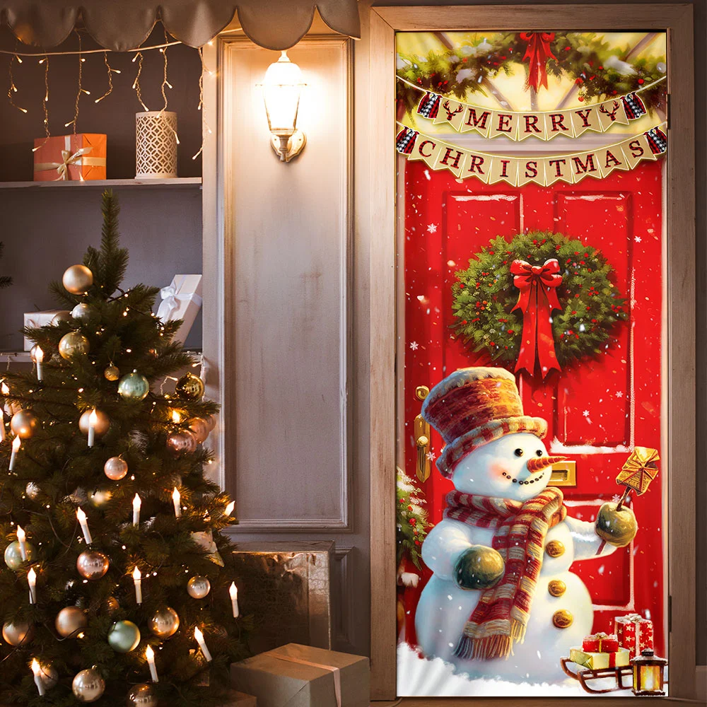 Snowman Christmas Door cover Home Decor TQN1838D