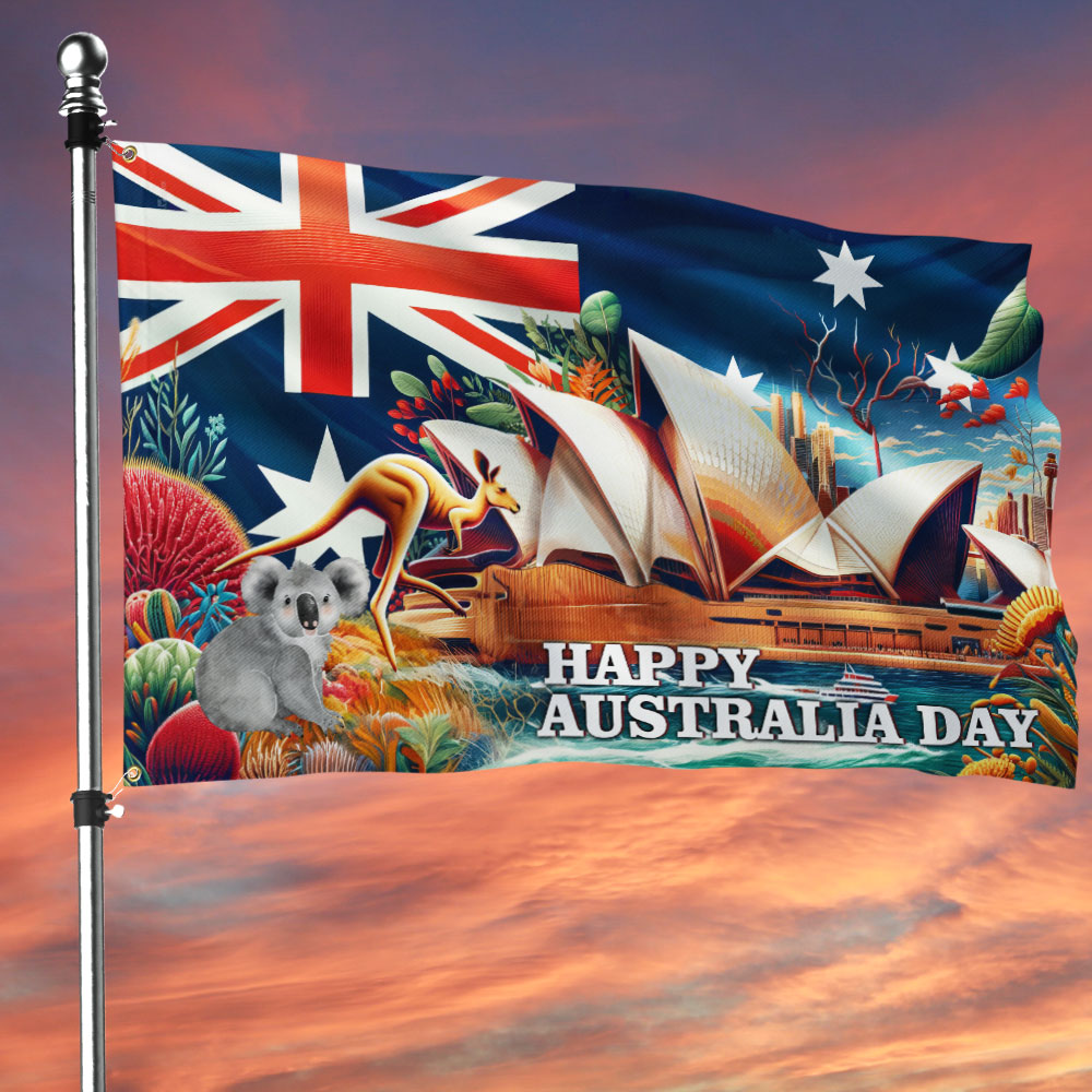 Happy Australia Day, Australian Flag TPT1518GF