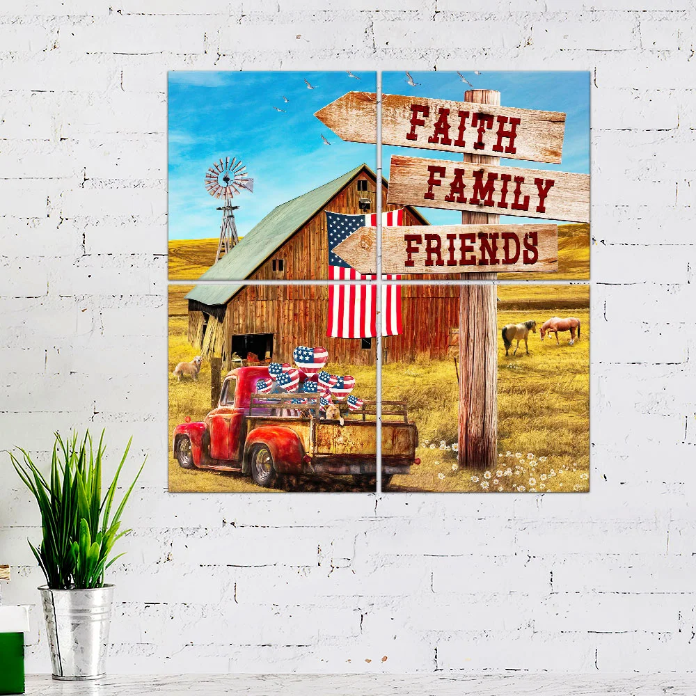 American Barn house Art Multipiece Metal Sign Decor LNT33MMS