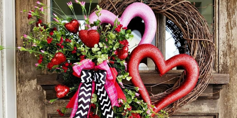 valentine wreath for door