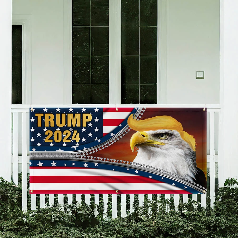 Trump 2024 Make America Great Again Fence Banner
