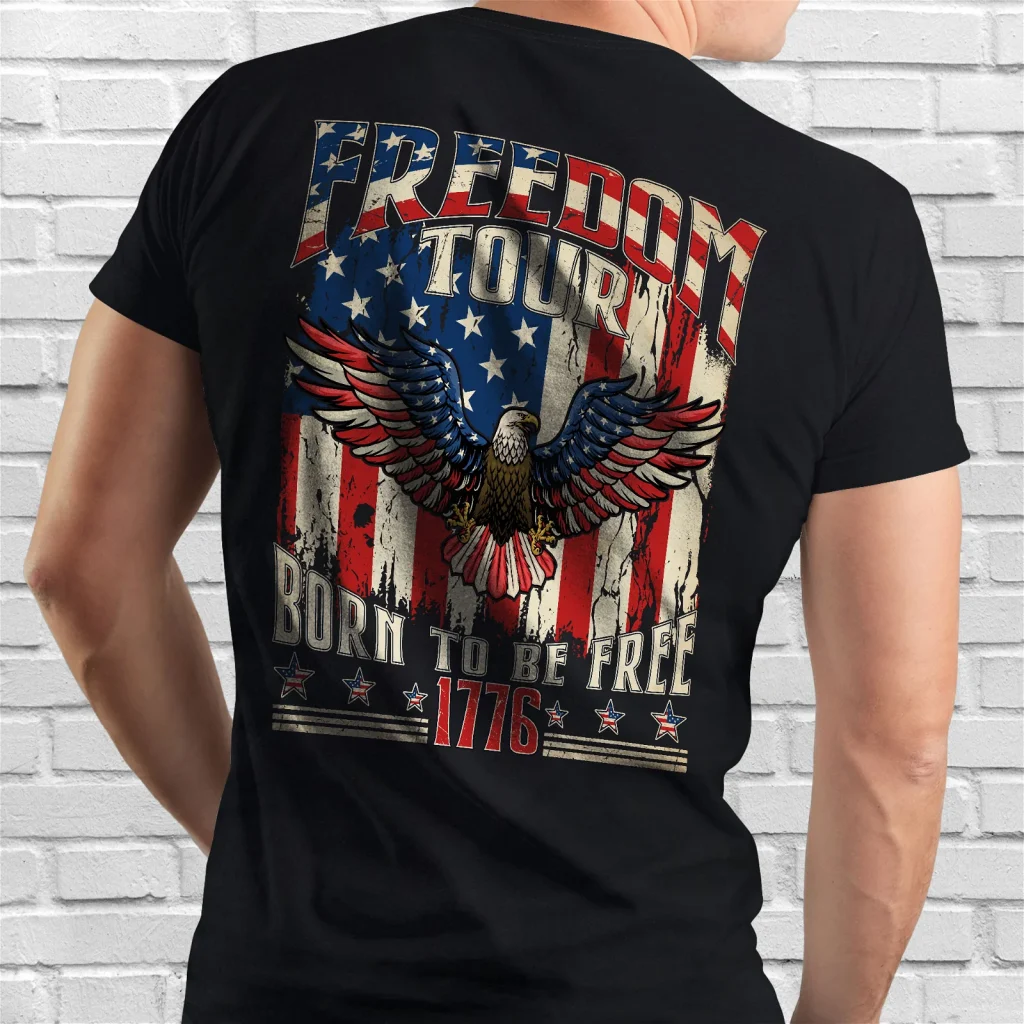 Freedom Tour Born to be Free Shirt, T-shirt Gifts For 4th of July