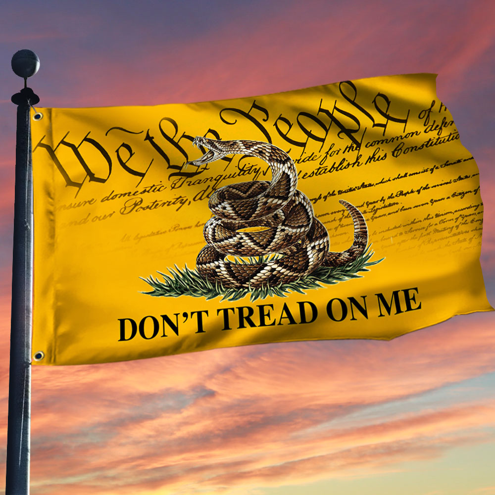Gadsden Don’t Tread On Me We The People Grommet Flag