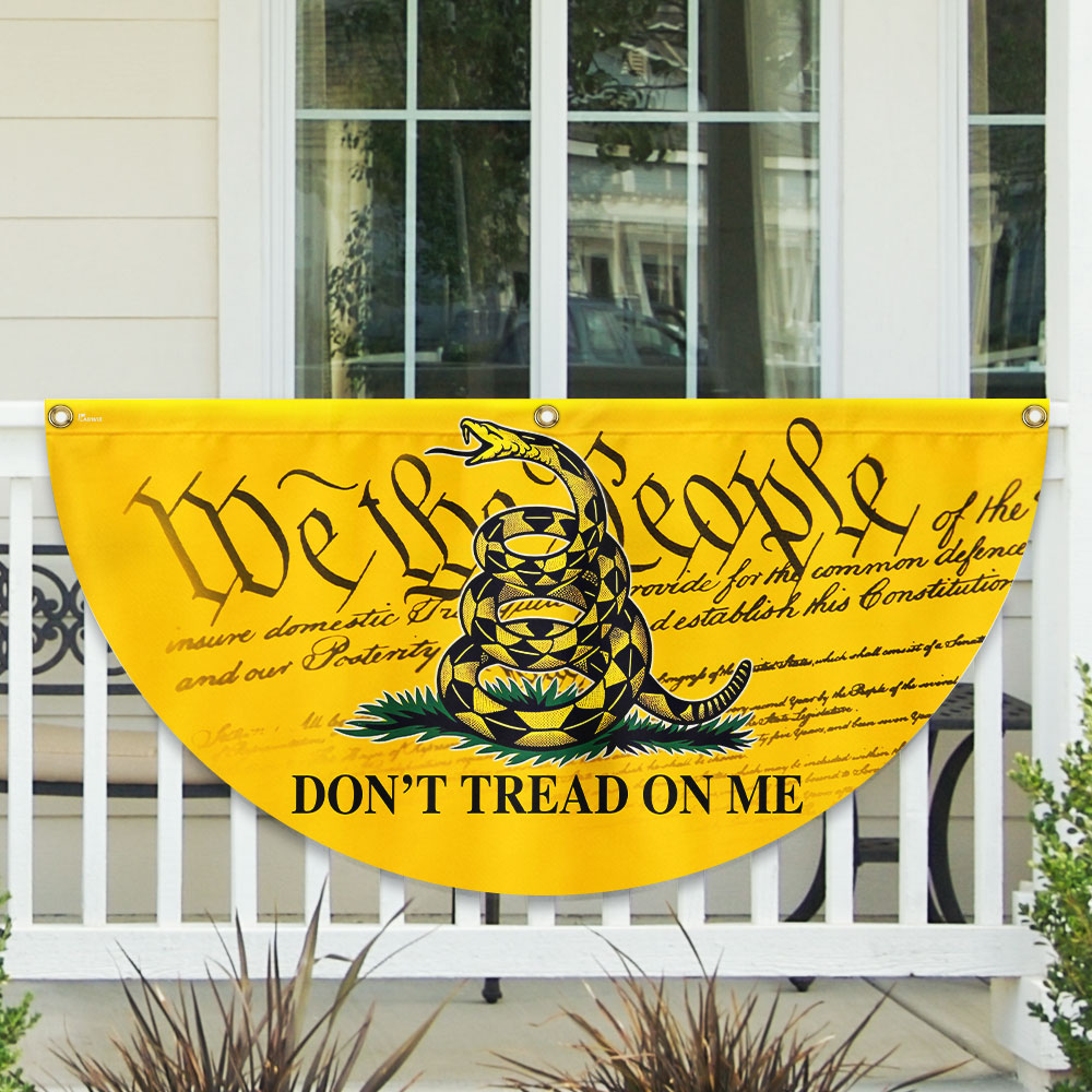 Gadsden Don’t Tread On Me We The People Non-Pleated Fan Flag