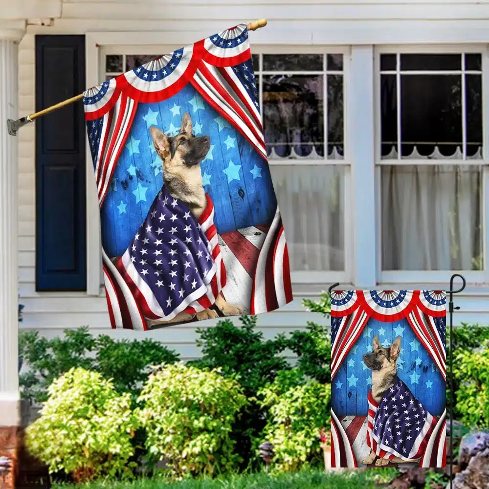 Happy 4th Of July German Shepherd Patriotic Dog American Flag
