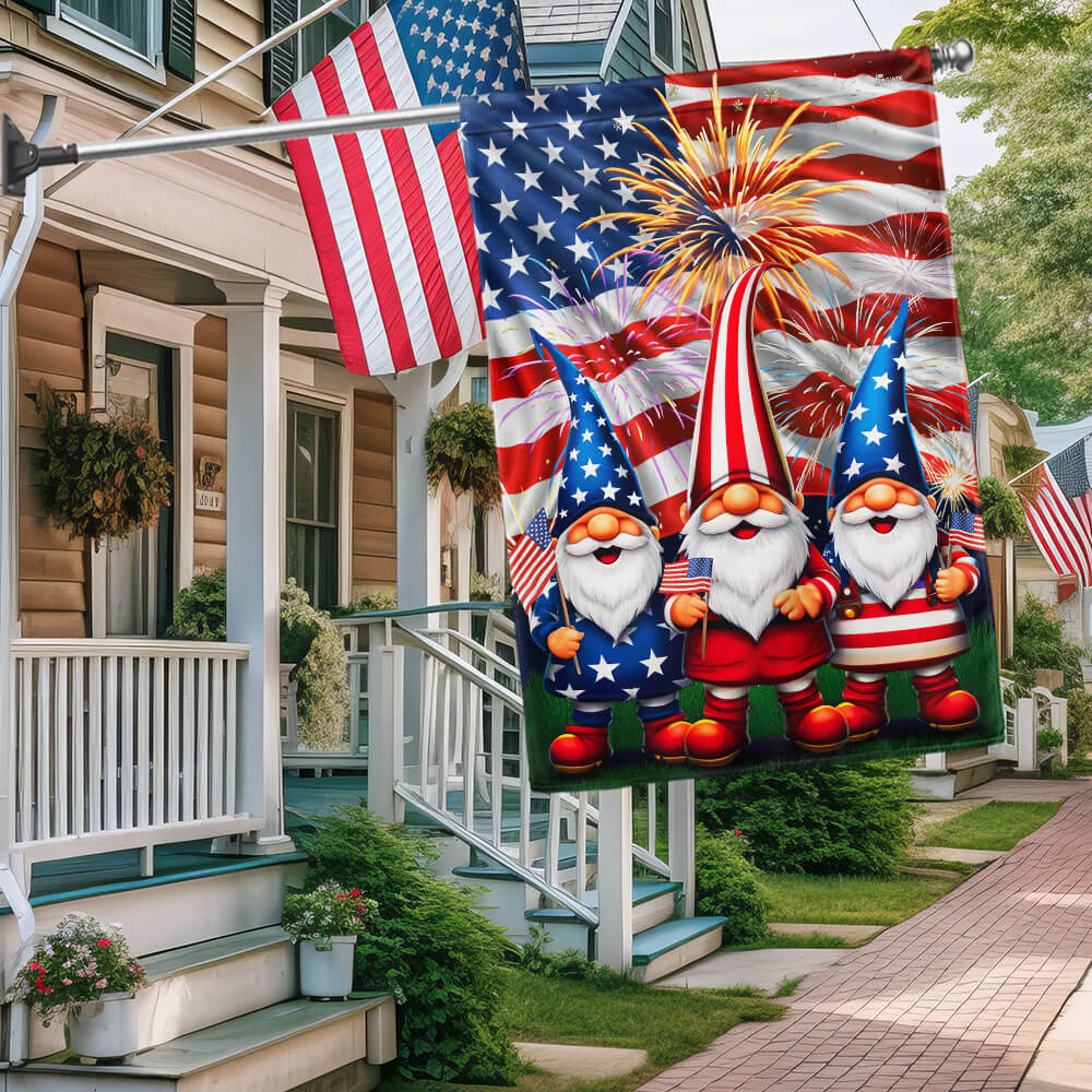Patriotic Gnomes 4th of July American Flag