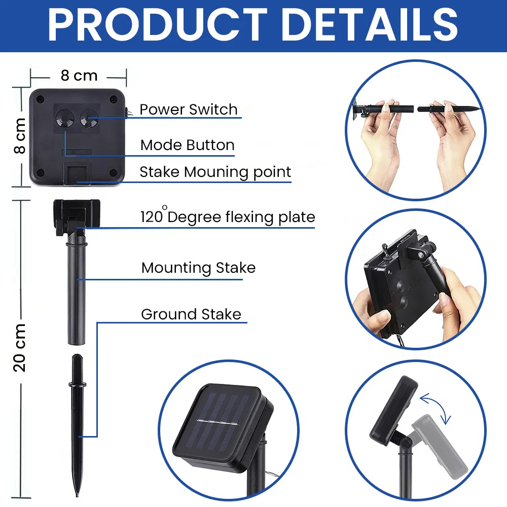 Solar Led Garden Flag details