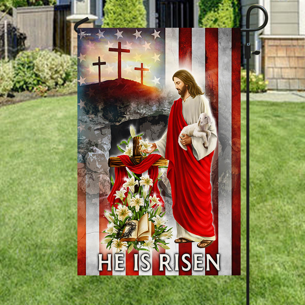 FLAGWIX Easter Day Jesus He Is Risen Easter Flag