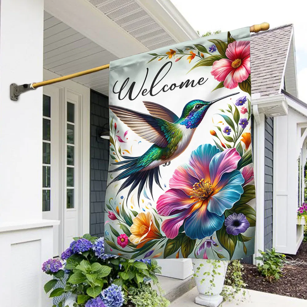 FLAGWIX Hummingbird Welcome Spring Season Flag