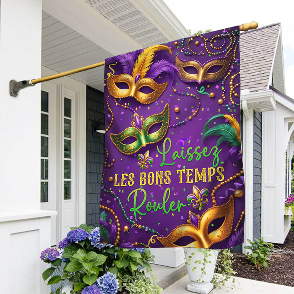 Mardi Gras Laissez Les Bons Temps Rouler Flag